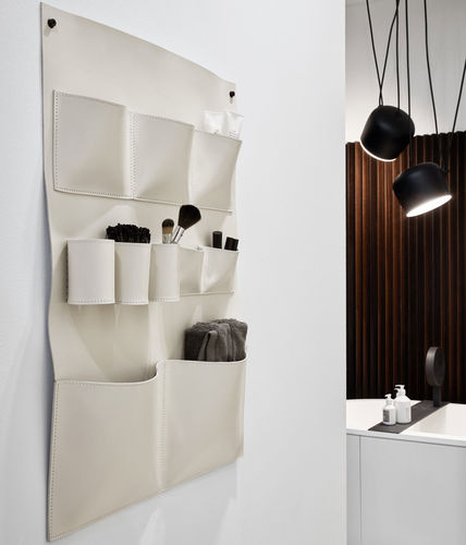 Caixa organizadora em couro - SIWA - WHITE - Ceramica Cielo - para banheiro