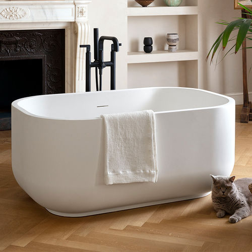 Banheira oval - ARCADIA - DAFNE - Ceramica Cielo - freestanding / para residência / em Solid Surface