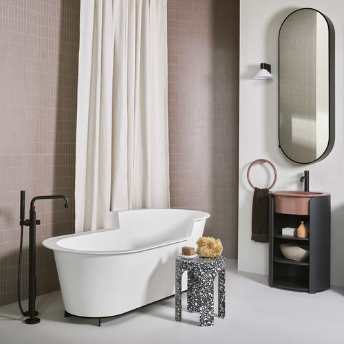 Banheira oval - OFELIA - Ceramica Cielo - freestanding / para residência / em Solid Surface