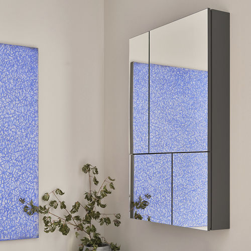 Espelho para banheiro com compartimento de arrumação - Alex - Ceramica Cielo - de parede / contemporâneo / retangular
