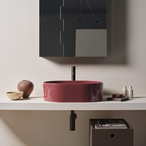 Cuba de apoio - THEO - THLAO - CORALLO/CARMINIO - Ceramica Cielo - em cerâmica / brilhante / oval