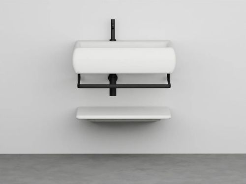 Cuba suspensa - TESEO 75 - Ceramica Cielo - em cerâmica / com toalheiro / com prateleiras