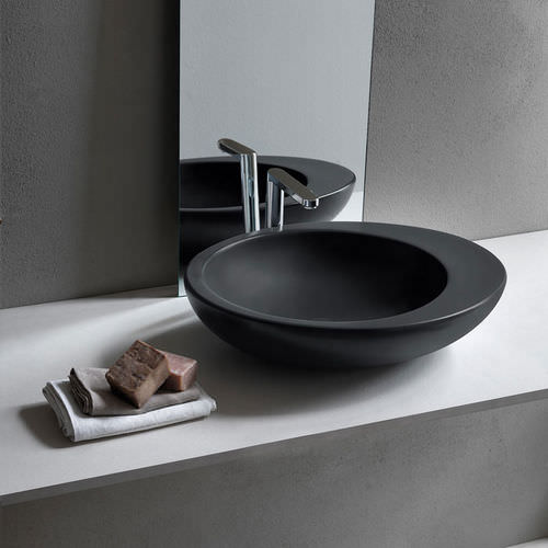 Cuba de apoio - LE GIARE - BASALTO - Ceramica Cielo - em cerâmica / com espelho ajustável / oval