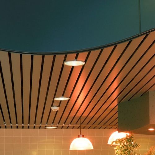 Forro metálico - Luxalon® 84B - Hunter Douglas Architectural - em réguas / para escritório / para sala limpa