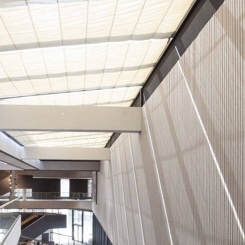 Revestimento de parede para parede interna - HeartFelt® Linear Wall - Hunter Douglas Architectural - de encaixe / para sistema de fixação novo / contemporâneo