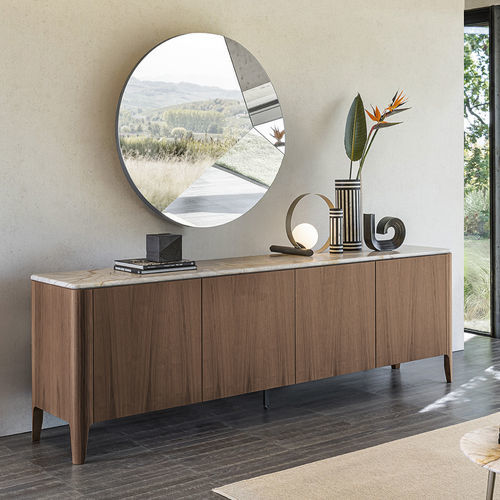 Buffet aparador contemporâneo - CROSS - Riflessi - em carvalho / em nogueira / em vidro
