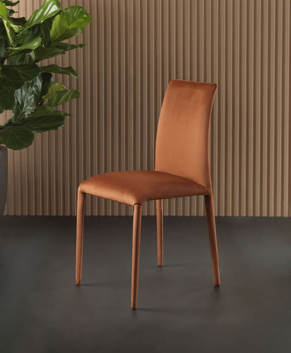 Cadeira contemporânea - VITTORIA FLEX - Riflessi - para ambiente interno / em tecido / em couro