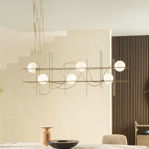 Lustre moderno - IRON S4-S6 - Riflessi - metálico / para 4 lâmpadas / para 6 lâmpadas