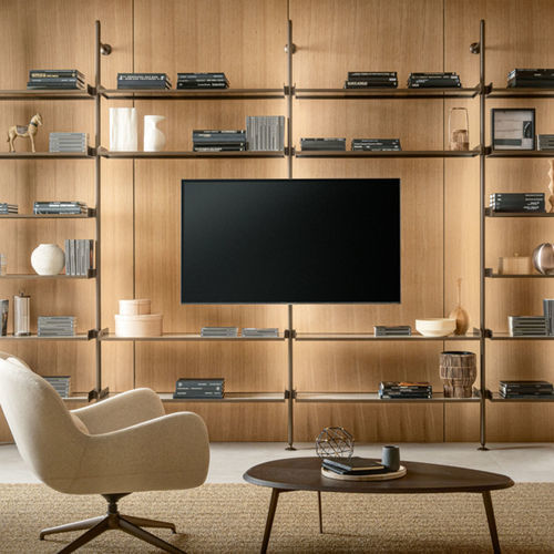 Livreiro modular - TECHWALL - Riflessi - do piso ao teto / contemporâneo / em alumínio