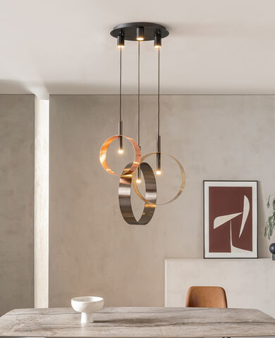 Pendente - LED LOOP S3 - Riflessi - em metal pintado / contemporânea / Wire