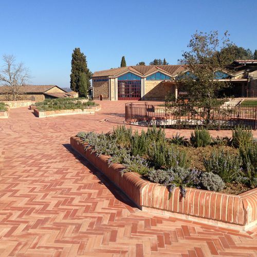 Bloco de pavimentação em terracota - TAGLIO FILO  - Manetti Gusmano & figli - Sannini Impruneta - para ambiente externo / para pátio / de jardim