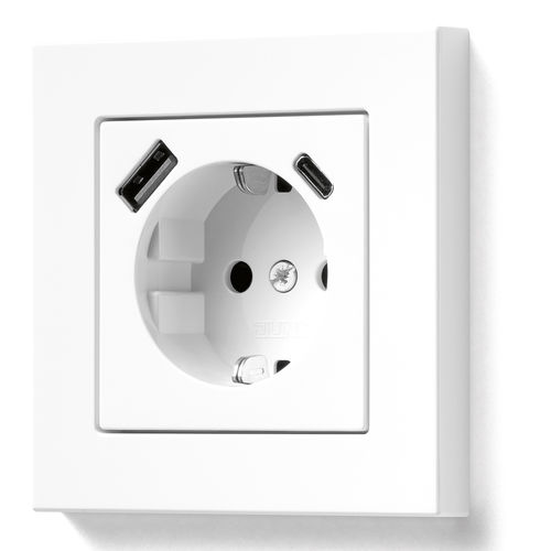 Tomada elétrica - A 550 with USB ports - ALBRECHT JUNG GMBH & CO. KG - USB / múltipla / de parede