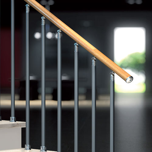 Guarda-corpo metálico - CZ - Mobirolo - com barras / para ambiente interno / para escada