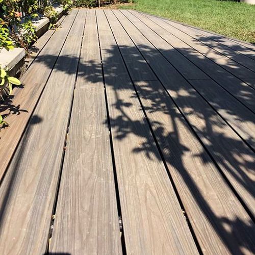 Tábua de deck em teca - OSSIDATO - SKEMA - efeito de madeira / à prova de água / reciclada