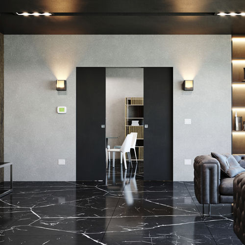 Porta interna - ABSOLUTE ENERGY: DOUBLE DOOR - Ermetika - em madeira / de correr / contemporânea