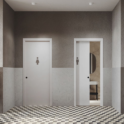 Porta interna - Unico Evo - Ermetika - em madeira / de correr / contemporânea