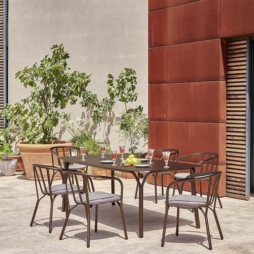 Cadeira de sala de jantar contemporânea - Angel - EMU - para ambiente externo / em tecido / com base em alumínio