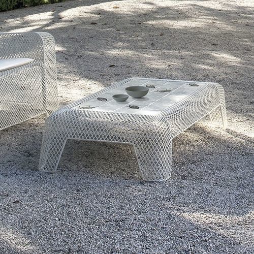 Mesa de centro de design industrial - IVY  - EMU - em aço / em tela / com base em tela