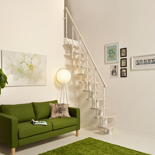 Escada reta - ZEN - FONTANOT - ALBINI & FONTANOT - com degraus em madeira / com estrutura metálica / contemporânea