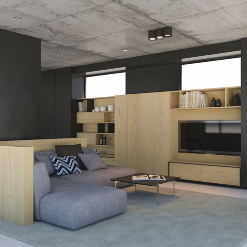 Painel de compensado para construção - CLEAN SPRUCE - Decospan - para ambiente interno / em MDF