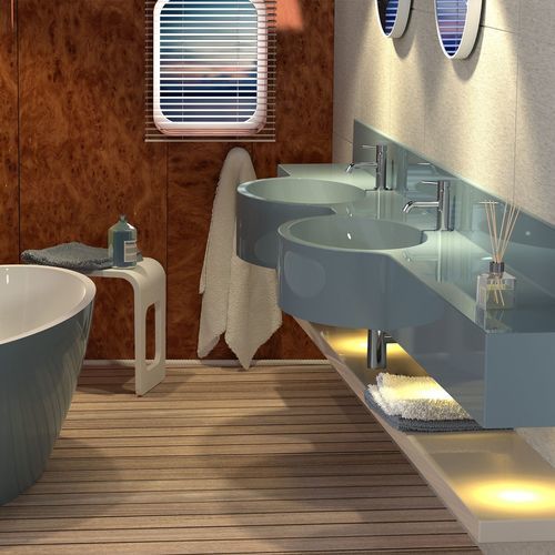Cuba suspensa - CIPRO 2 - Technova S.r.l. - em Pietraluce® / com tampo / personalizável