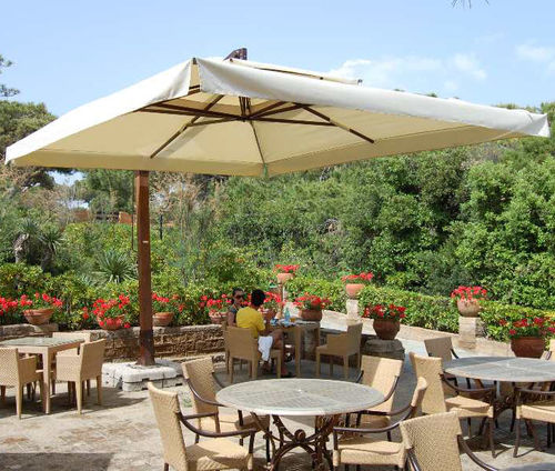 Ombrelone quadrado - MISTER - Edengarden Patio Umbrellas - lateral / em alumínio / em aço zincado