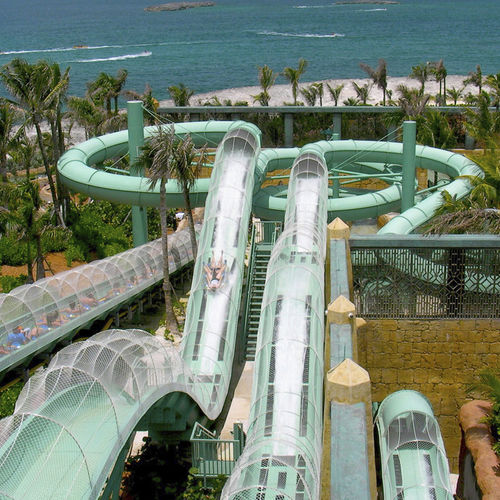 Escorregador em curva - MASTER BLASTER - WhiteWater - para parque aquático / tubular / com boias