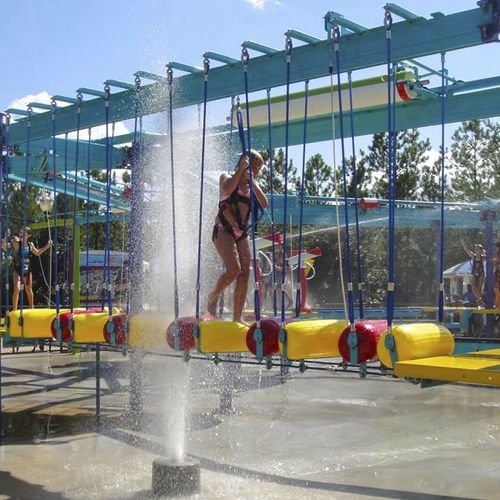 Estrutura lúdica para parque aquático - AQUACOURSE - WhiteWater - em aço inoxidável / em corda