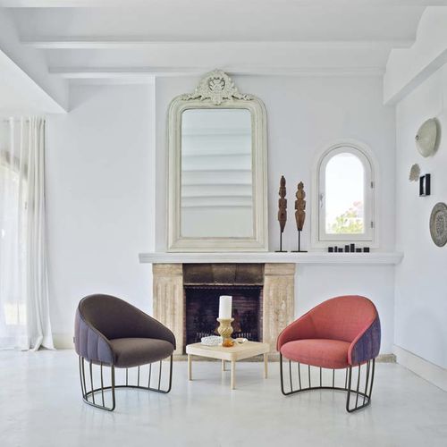 Poltrona contemporânea - TONELLA - SANCAL - em couro / em tecido / metálica