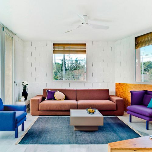 Sofá modular - ELEVA - SANCAL - contemporâneo / em tecido / em couro