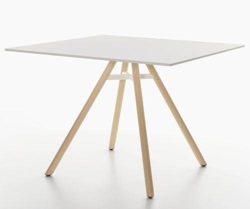 Mesa contemporânea - MART - PLANK - em madeira de freixo / em HPL / com base em alumínio