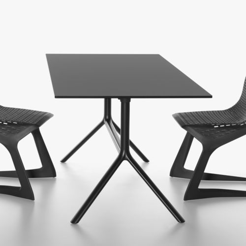 Mesa contemporânea - MIURA - PLANK - em MDF / metálica / em HPL