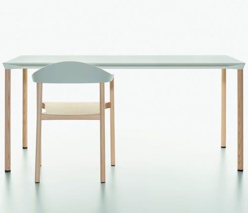 Mesa contemporânea - MONZA - PLANK - em madeira de freixo / em laminado / em HPL