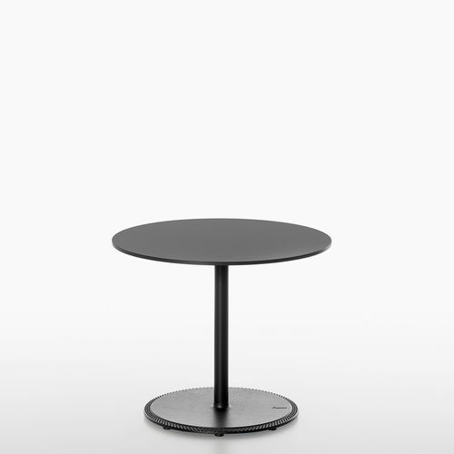 Mesa de lanchonete contemporânea - BON - PLANK - em HPL / metálica / com base em ferro fundido