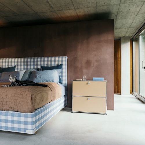 Criado-mudo contemporâneo - USM Haller - USM Modular Furniture - metálico / retangular / com gavetas