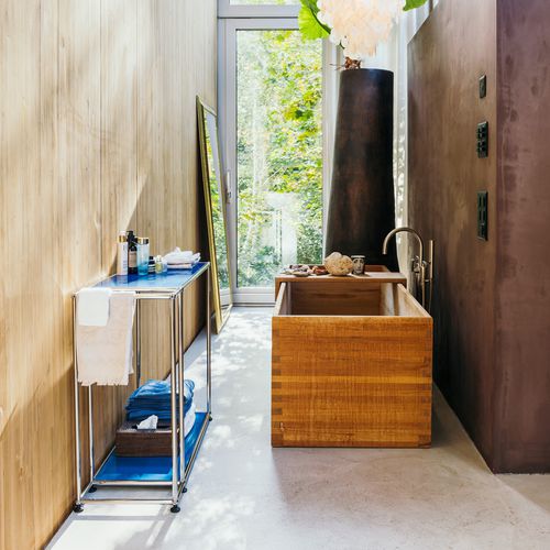 Aparador contemporâneo - USM Haller - USM Modular Furniture - metálico / com base metálica / retangular