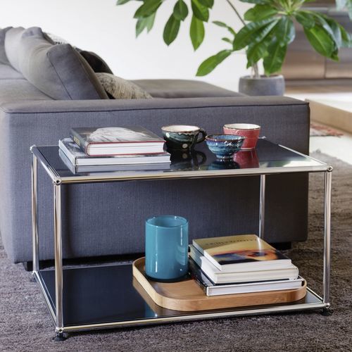 Mesa lateral contemporânea - USM Haller - USM Modular Furniture - metálica / com base metálica / quadrada