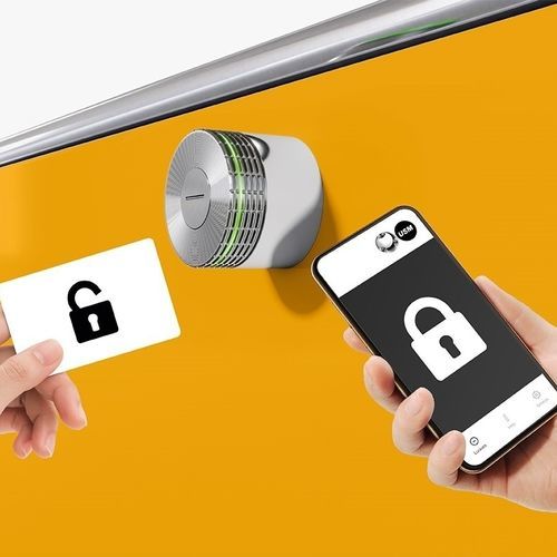 Fechadura eletromecânica - Lock C for USM Haller - USM Modular Furniture - com pega / RFID / com cartão