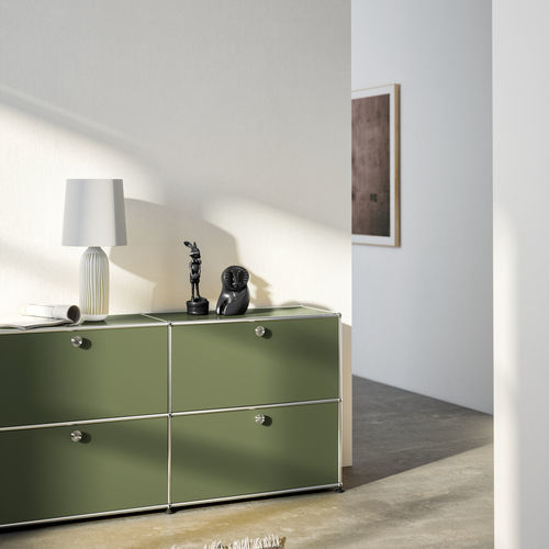 Buffet aparador contemporâneo - USM Haller - USM Modular Furniture - metálico / sob medida / modular