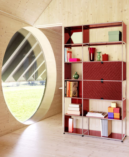 Estante modular - USM Haller Soft Panel – Red - USM Modular Furniture - de instalação livre / contemporânea / em fibra sintética