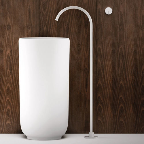Misturador monocomando para lavatório - ACQUIFERO - FALPER - de piso / em aço inoxidável / para banheiro