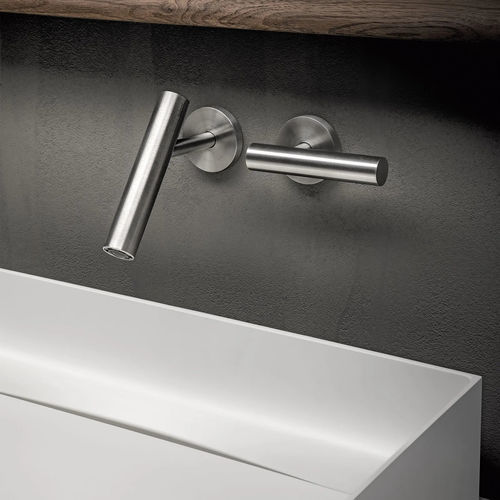 Misturador monocomando para lavatório - CILINDRO - FALPER - de parede / em aço inoxidável / para banheiro