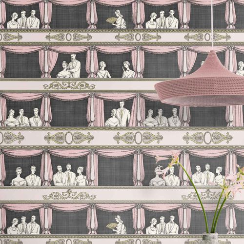 Papel de parede clássico - Teatro - Cole&Son - em tecido / com cena / panorâmico