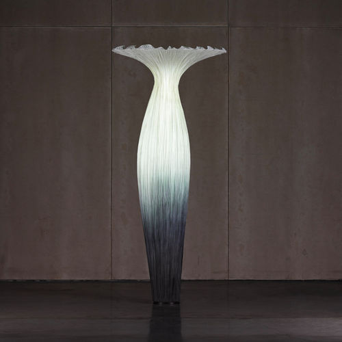 Coluna de luz de design original - MORNING GLORY - Aqua Creations - em seda / para lâmpada fluorescente / para ambiente interno