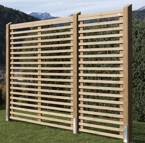 Cerca com barras - BREVA - Pircher Oberland - para jardim / em pinho / de ocultação