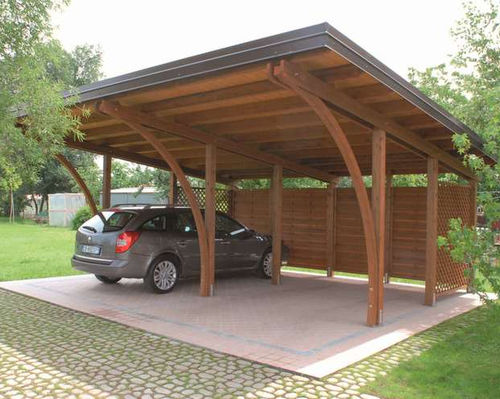 Cobertura para estacionamento de carros em pinho - Pircher Oberland