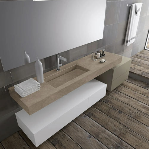 Móvel de banheiro contemporâneo - ESSENZE 25 - ARCHEDA - da linha residencial / em madeira / em alumínio
