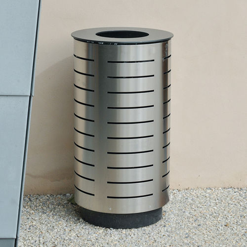 Lixeira em aço inoxidável - MARGUERITE INOX - AREA - simples / contemporânea / pública