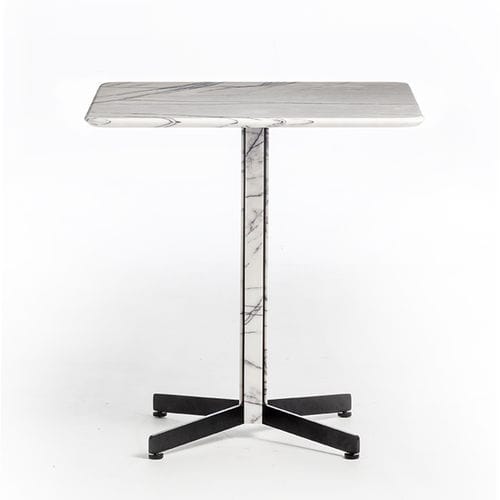 Mesa de lanchonete contemporânea - Piana M - arrmet - em mármore / com base em metal pintado / com base em mármore