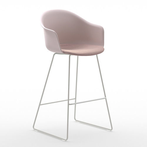 Cadeira alta contemporânea - Máni Armshell+f ST-SL, - arrmet - para ambiente interno / em tecido / em couro